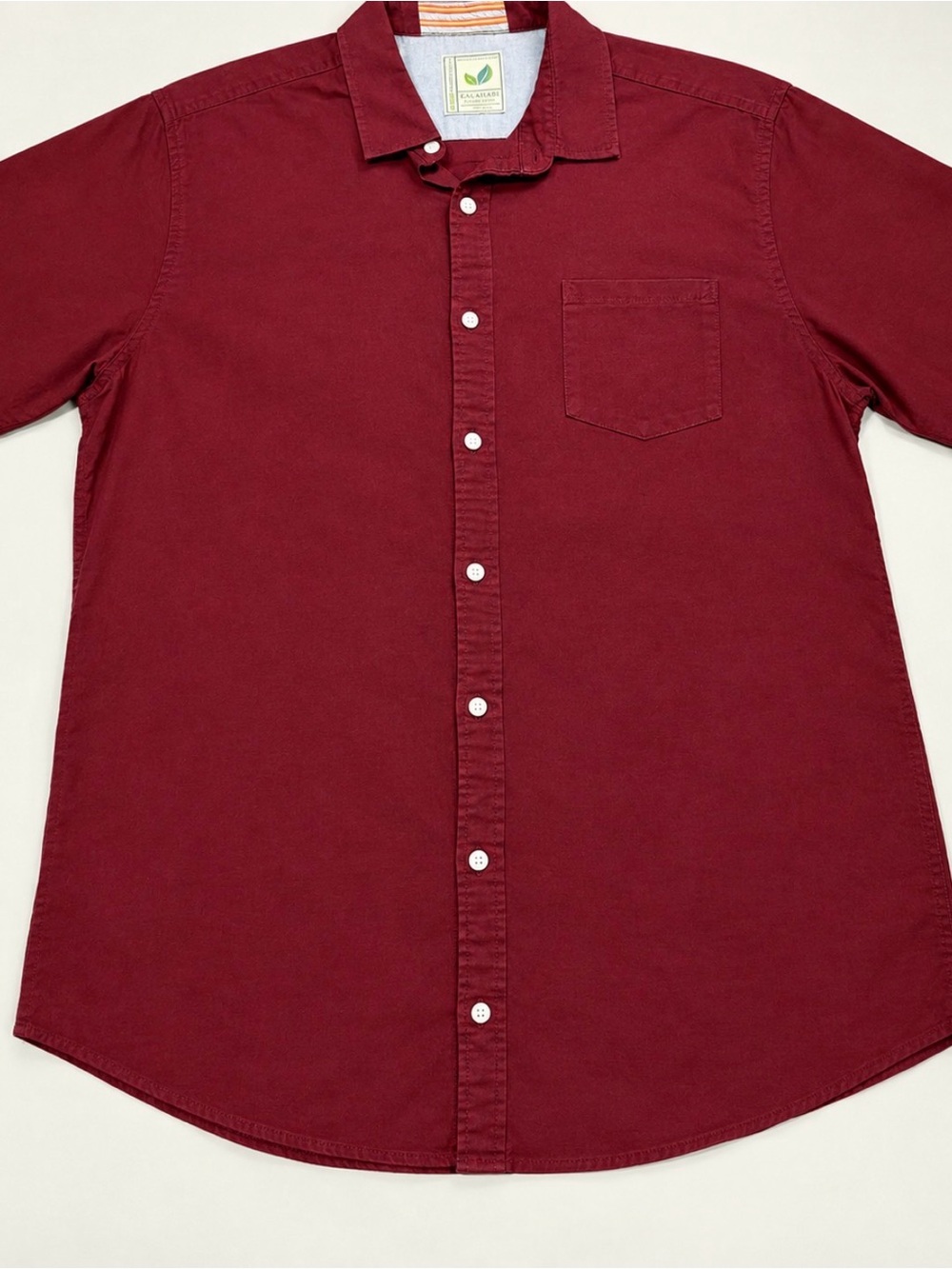 Alexander Julian Men's Casual Button-Down Shirt in Wine Red